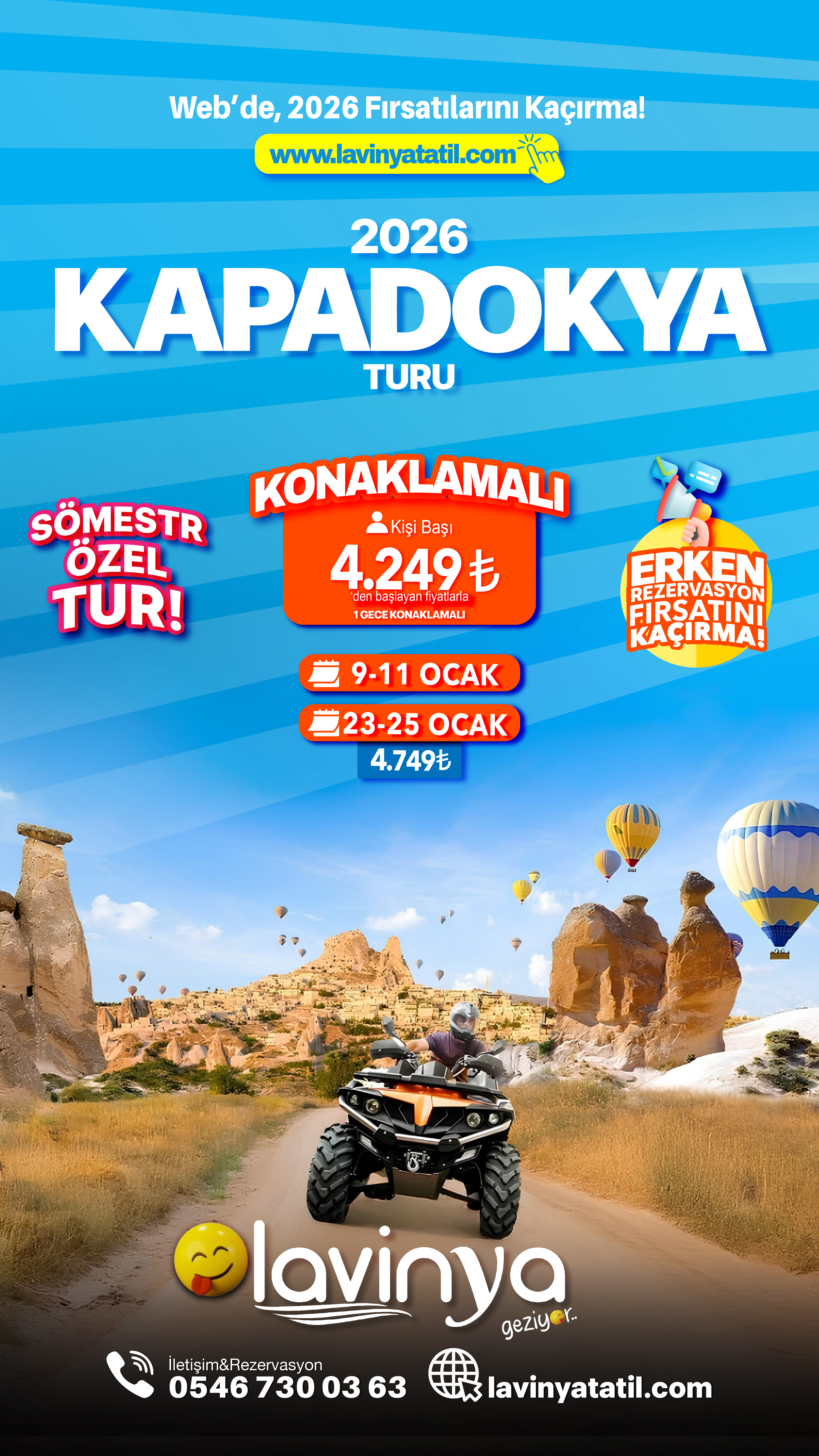 Kapadokya Turu / 1 Gece Konaklamalı