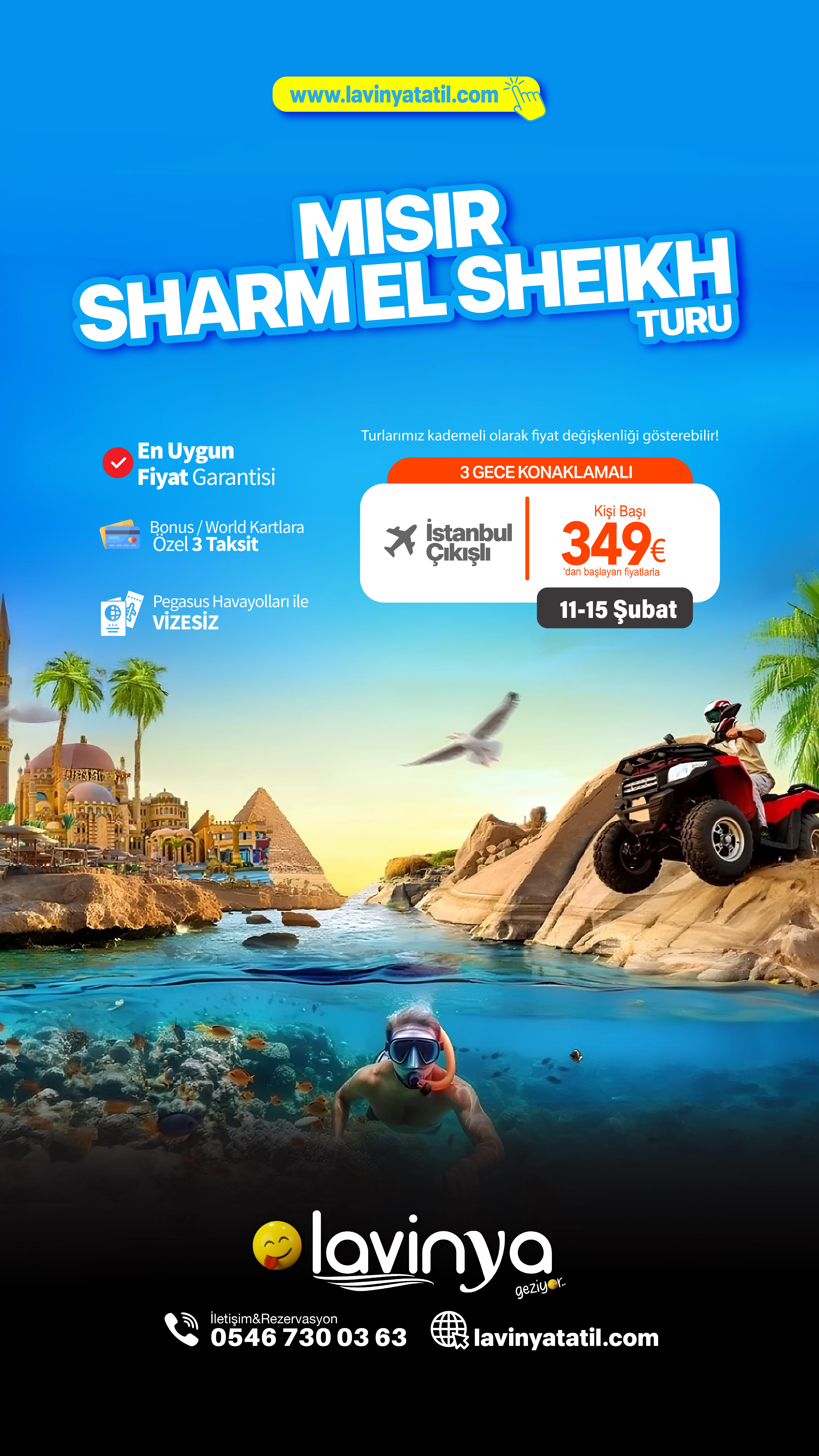 SHARM EL SHEIKH &KAHİRE TURU Pegasus Havayolları ile