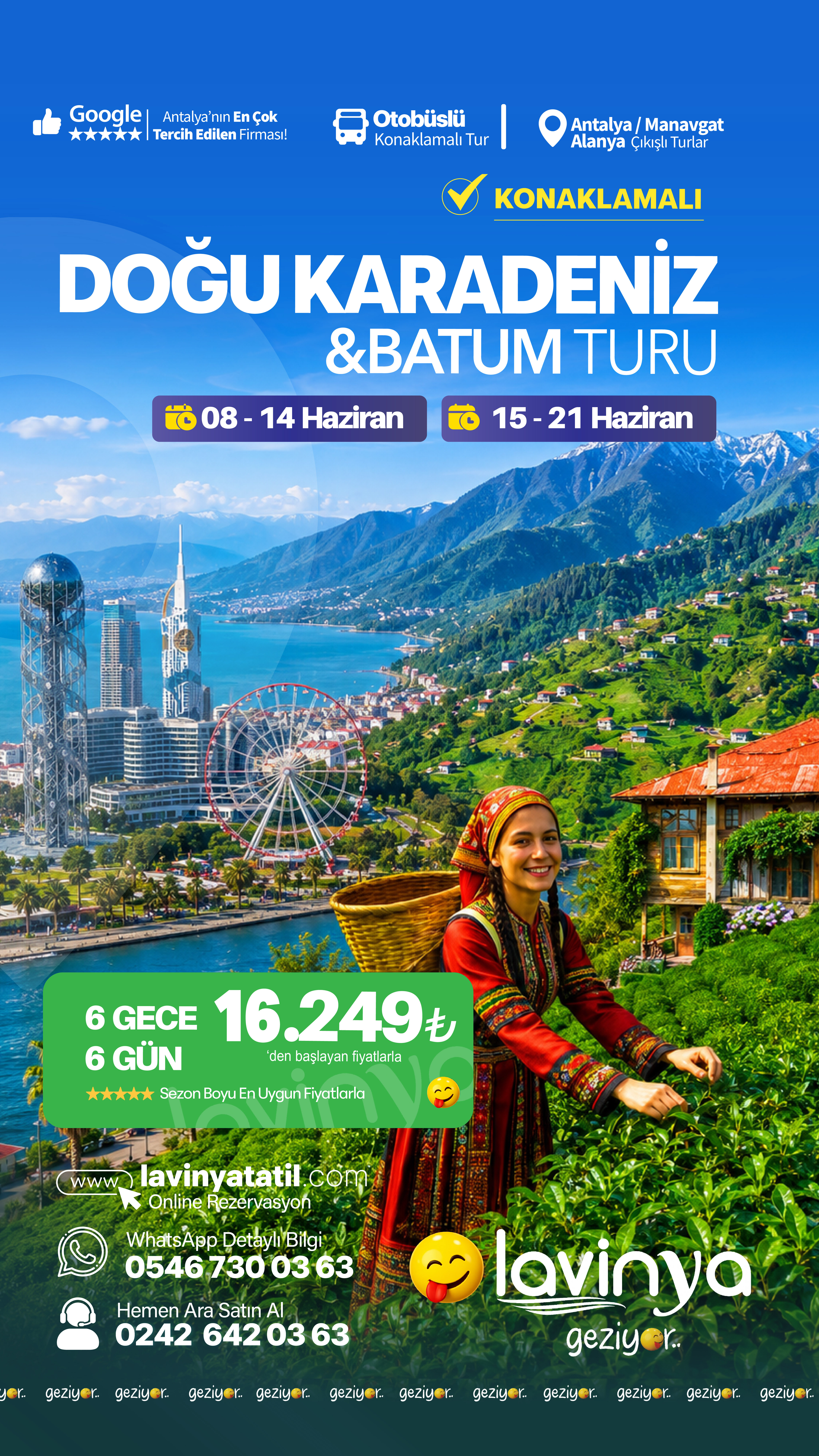 Erken Rezervasyona Özel Doğu Karadeniz &Batum Turu