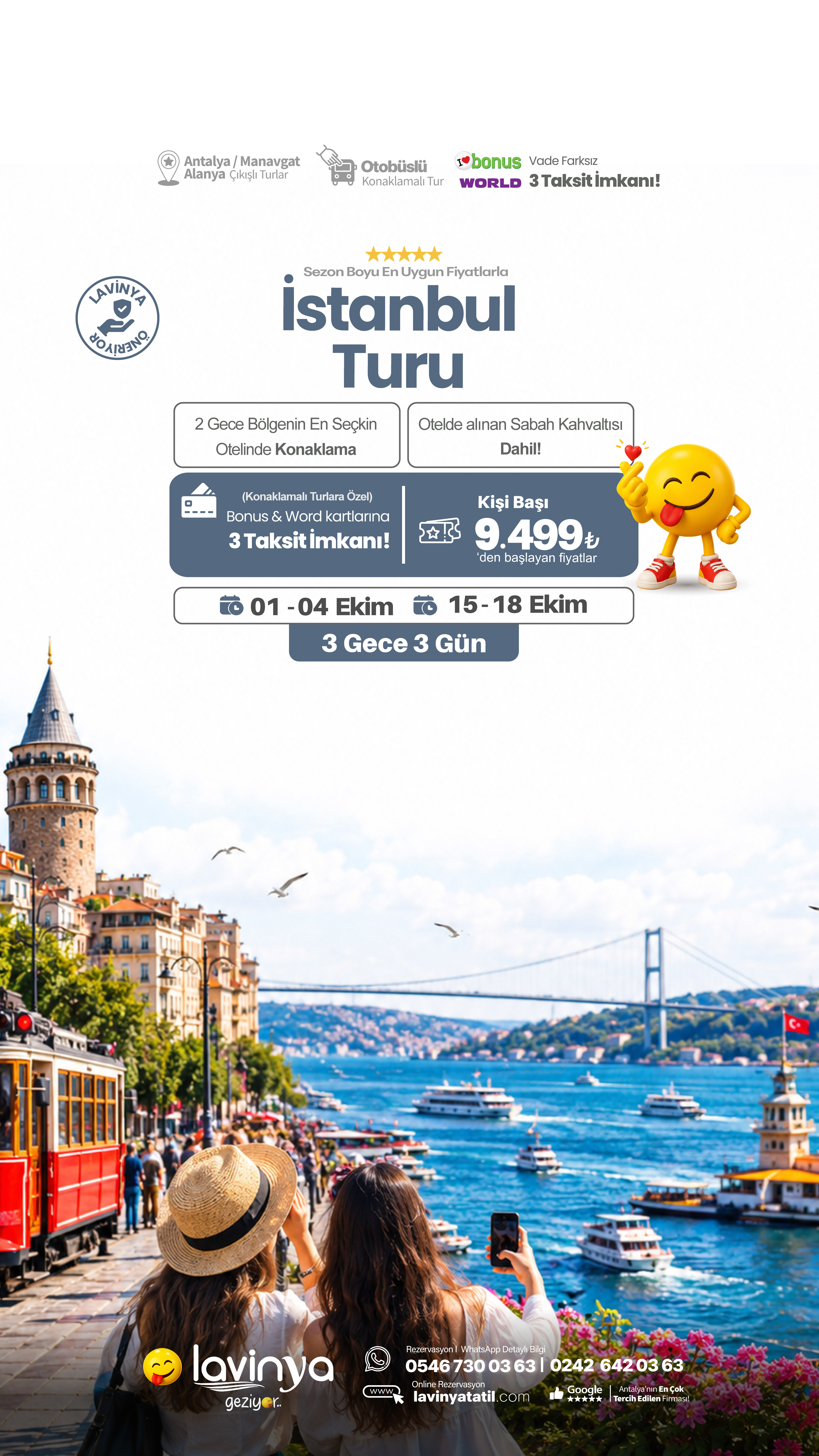 2 Gece Konaklamalı İstanbul Turu