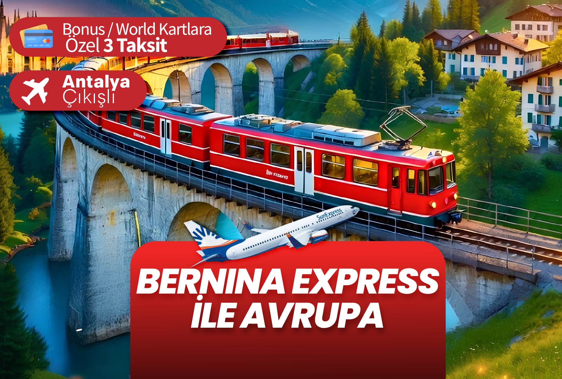 ANTALYA’DAN BERNİNA EXPRESS ILE BİR AVRUPA MASALI TURU SunExpress Havayolları ile 7 gece