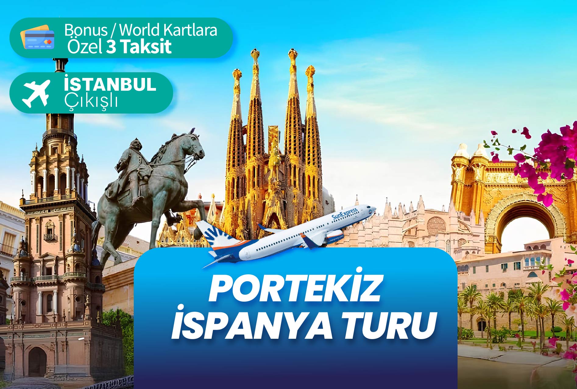 MEGA PORTEKİZ & ENDULUS & ISPANYA TURU Pegasus Havayolları ile 7 gece